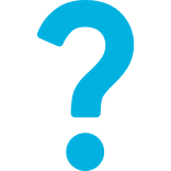 Blue question mark icon on dark backdrop
